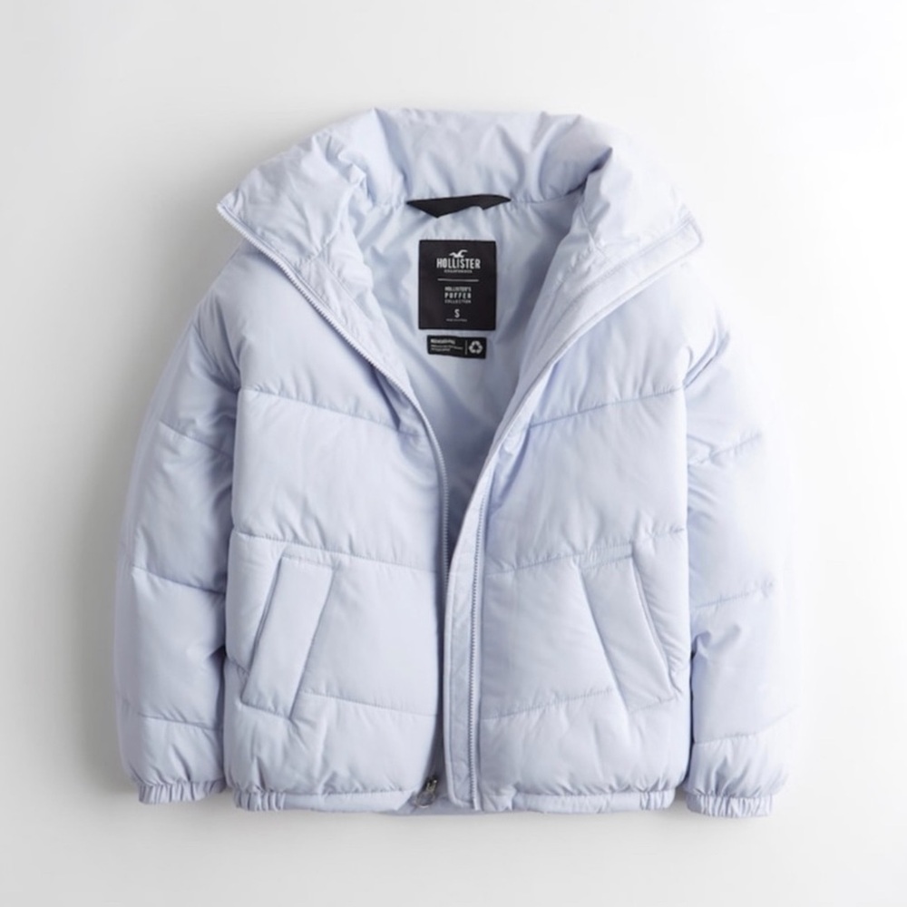 Hollister Blue Puffer Jacket